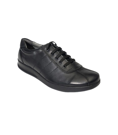 Black leather low-cut BKS 1209 security guard shoe