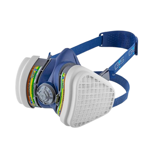 Blue GVS Elipse ABEK1P3 half mask with white filters