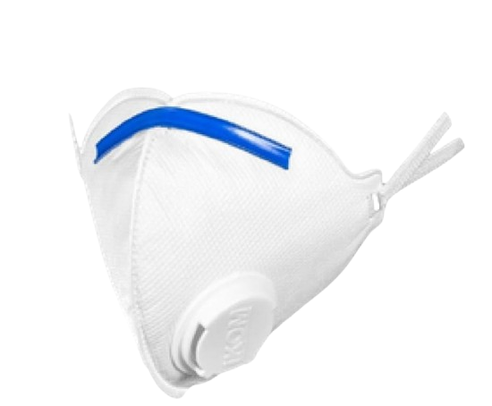 Beyaz İKOM C 2003 V FFP3 ventilli katlanır maske