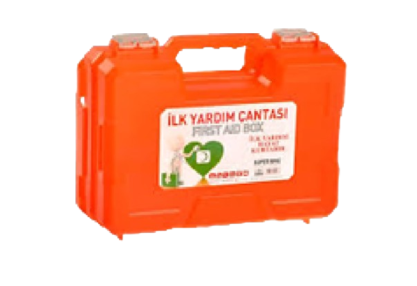 Turuncu sert kutu ilk yardım çantası