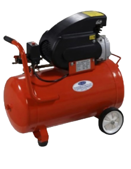 Wheeled air compressor with red tank