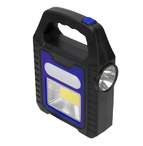 Black and blue portable panel LED work light
