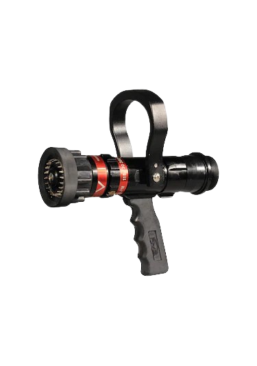 Black pistol-grip adjustable fire nozzle